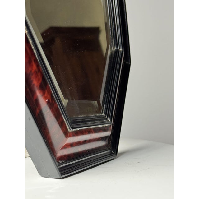 Black Faux Tortoise Mirror, 19th Century For Sale - Image 8 of 16