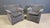 Elegant grey suede armchairs model Lauriana designed by Afra and tobia Scarpa and produced by B&B Italia. Timeless design...