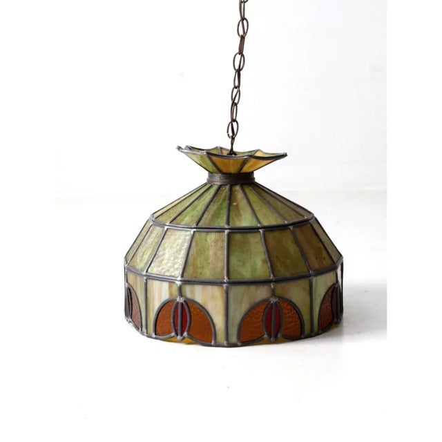 American Antique Glass Chandelier For Sale - Image 3 of 12