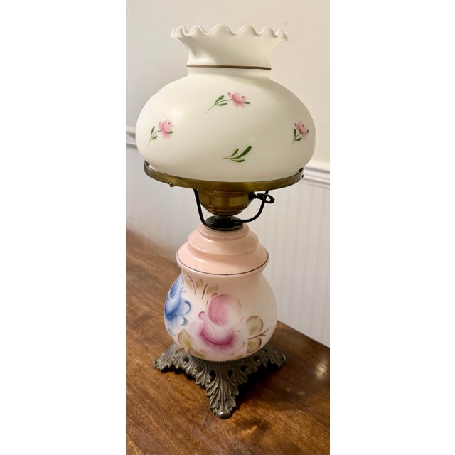 Mid 20th Century Electric Hurricane Lamp For Sale - Image 4 of 12