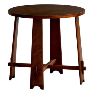 Danish Modern Sculptural Oak Side or Console Table, 1940s For Sale