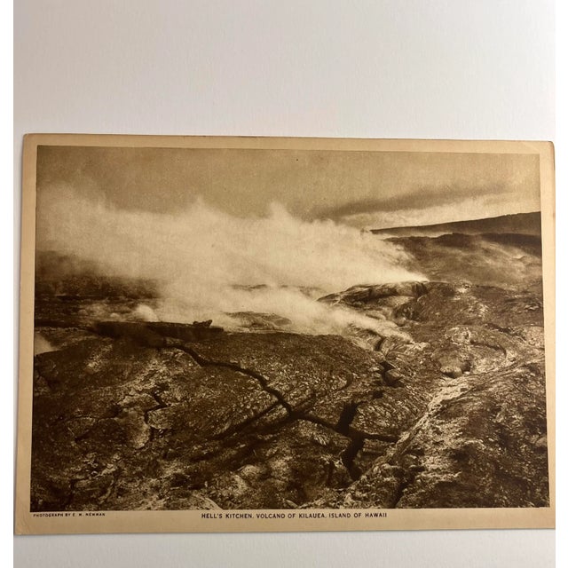 American 1917 Antique Images of Kilauea and Kamehameha, Hawaii Set/2 For Sale - Image 3 of 4
