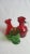 Mid 20th Century 2 Red and 1 Green Crystal Crackle Glass Pitchers For Sale - Image 5 of 5
