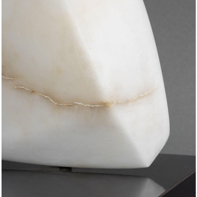 White Modernist Abstract White Marble Sculpture, 1986 For Sale - Image 8 of 9