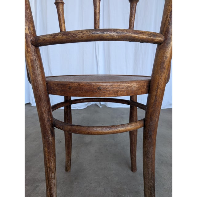 Vintage Carved Bentwood Dining Chair in the style of Thonet Style, 1960s For Sale - Image 10 of 18