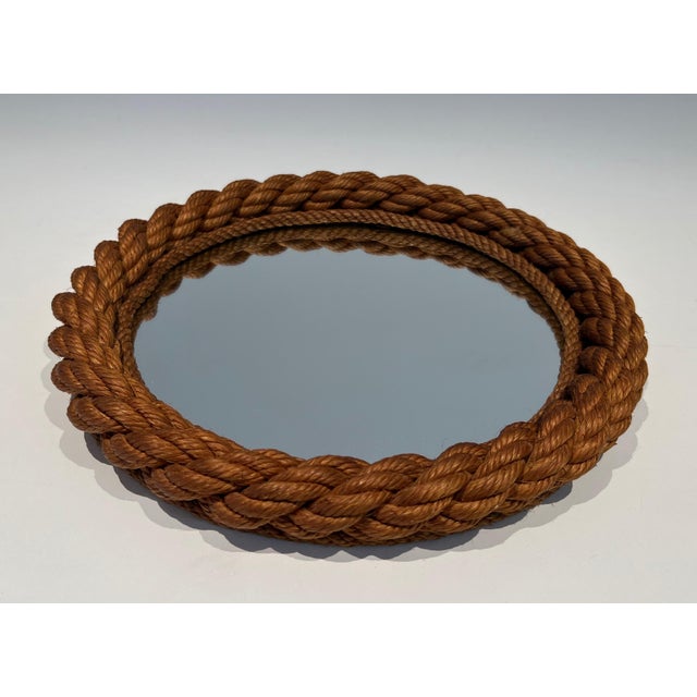 Adrien Audoux and Frida Minet Round rope mirror in the style of Audoux Minet For Sale - Image 4 of 12