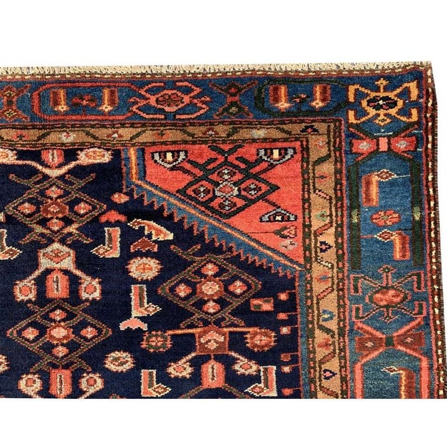 Textile Authentic Hand Knotted Antique Hamidoun Wool Area Rug 6.3 X 3.10 Ft For Sale - Image 7 of 11