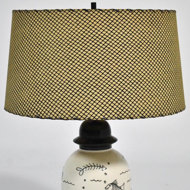 1950s Coastal Whimsical Fish Design Table Lamp For Sale In Chicago - Image 6 of 11