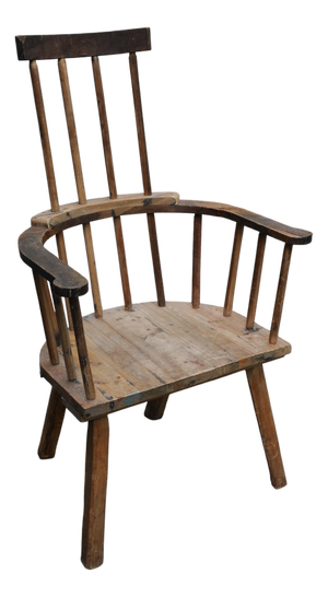Antique Primitive Hand-Crafted Welsh Stick Chair