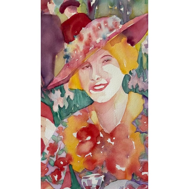 Artist : Sandra Jones Campbell Title : Randall Joins the Garden Club Circa : 1980's Materials : Acrylic Watercolor on 300...