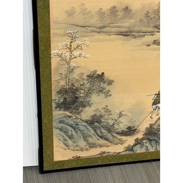Japanese Byobu Folding Screen, Mid 20th Century For Sale - Image 11 of 12