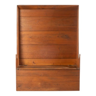 Late 19th Century Pine Settle Bench For Sale