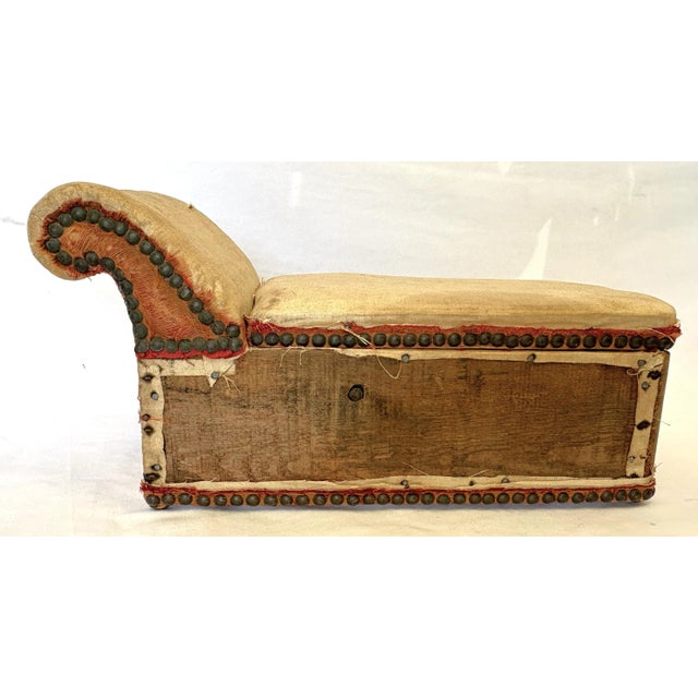 Wood Early 1900's Deconstructed Mini Chaise Lounge Hinged Box For Sale - Image 7 of 15