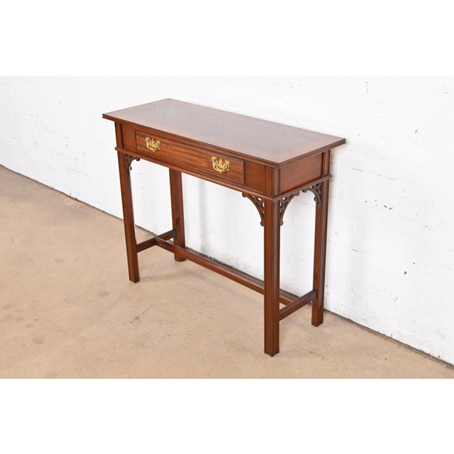 A gorgeous Georgian or Chippendale style buffet server, sofa table, or console table By Councill Furniture USA, Circa...