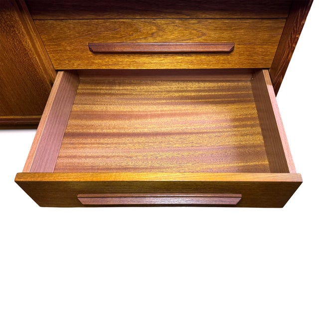 Wood 1970s Scandinavian Modern Teak Credenza / Cabinet For Sale - Image 7 of 10