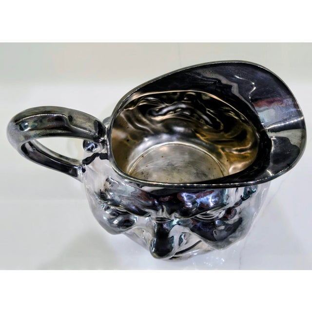Vintage Reed & Barton “Sunny Jim” Silver Plate Figural Face Water Pitcher, Marked 5640 – Mid‑Century Barware & Collectible Serveware For Sale - Image 9 of 10