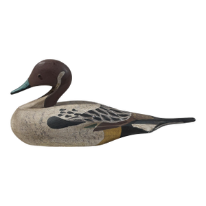 Vintage 20th Century Hand Carved & Painted Old Pintail Duck Decoy Signed