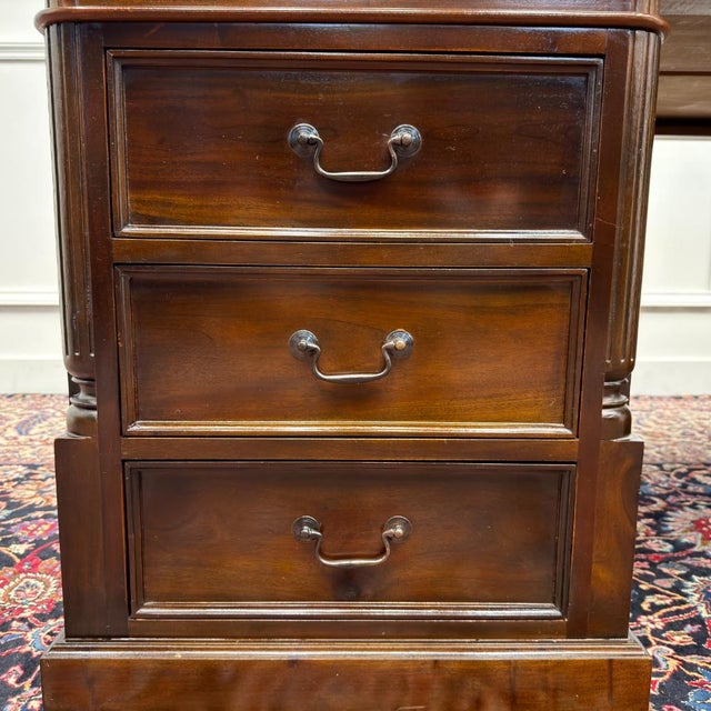 English Desk and Desk Chairs, Set of 3 For Sale - Image 11 of 18
