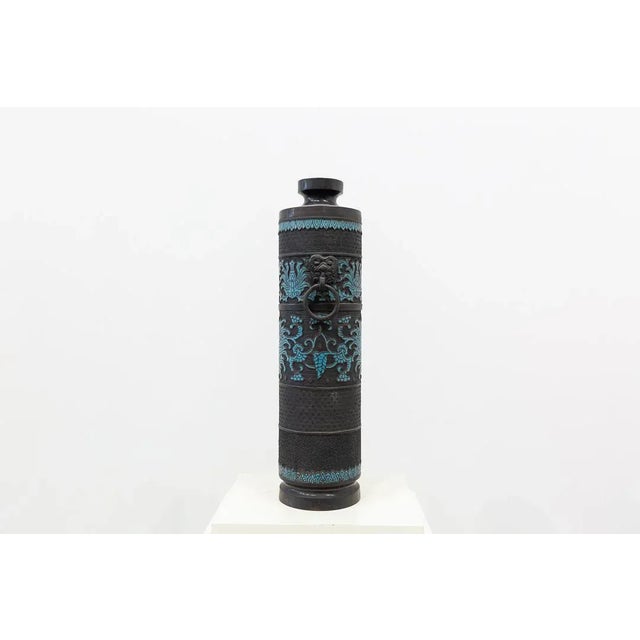 19th Century Japanese Enameled Bronze Vase For Sale - Image 3 of 9
