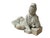 Off-white Chinese Vintage Finish Off White Porcelain Reclining Kwan Yin , Bodhisattva Statue For Sale - Image 8 of 13