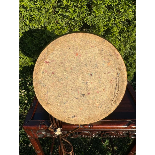 Vintage Circa 1960s Chinoiserie Lamp, Cream Color With Crackle Finish For Sale - Image 9 of 10