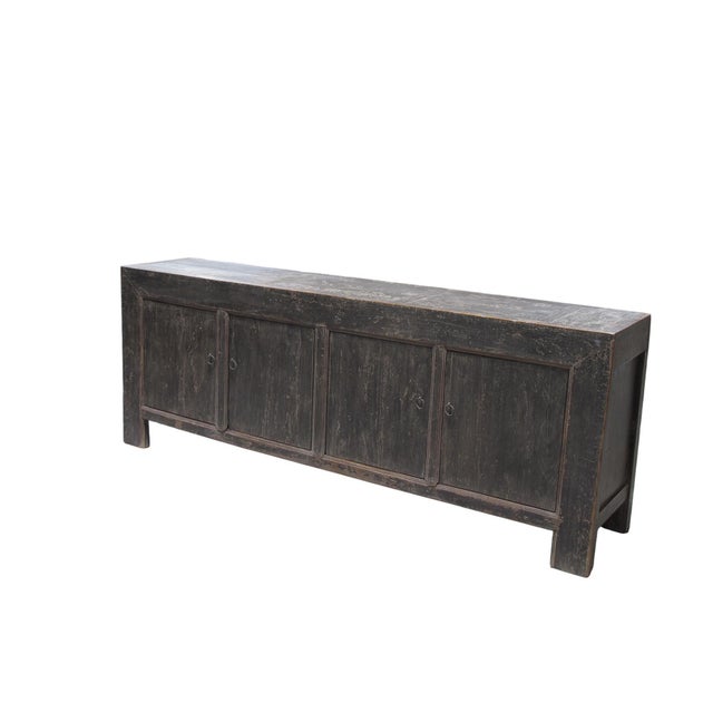 Vintage Distressed Reclaimed Wood Sideboard Cabinet 28 For Sale - Image 4 of 11