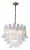 Aloadecor 24'' Wide Vintage Mid-Century Modern Chandelier 4-Light 4-Tier Clear Art Glass Pendant With Antique Bronze Finish For Sale