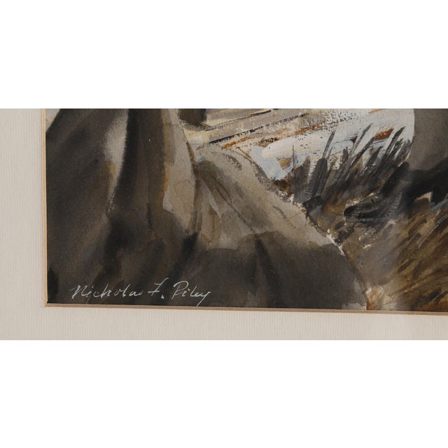 A Man's Mother, Saturday Evening Post, 1940 Signed Watercolor by Nicholas Riley For Sale - Image 4 of 7