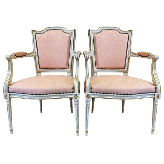 Louis XVI Armchairs, Set of 3 For Sale