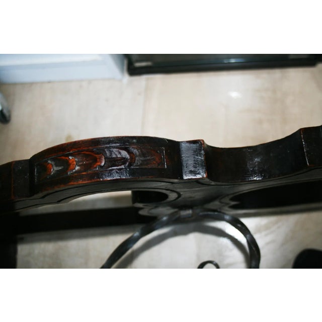 18th Century Spanish Chestnut and Wrought Iron Table For Sale - Image 6 of 15