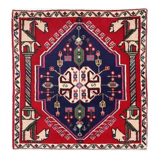 Fine Hand Knotted Persian Square Abadeh Rug For Sale