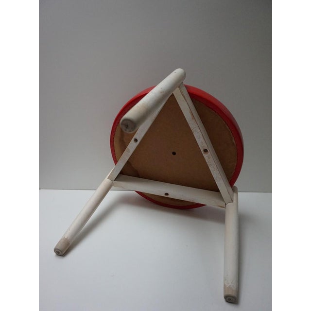 Vintage Scandinavian Round Stool by Hugo Frandsen, 1960s For Sale - Image 14 of 17