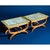 This Pair of 19th Century Neoclassical Style Reverse -Glass Top Curule Base Cocktail Side Tables exudes sophistication...