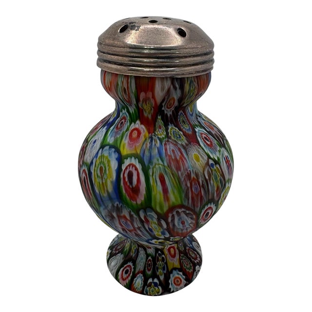 1930s Fratelli Toso Murano Glass Millefiori Muffinneer For Sale