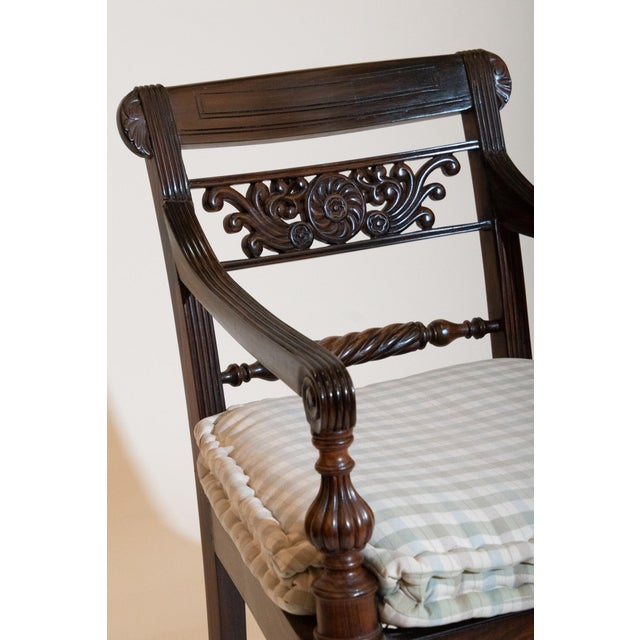 A Pair of Anglo-Indian Hardwood and Caned Armchairs For Sale In New York - Image 6 of 9