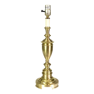 1990s Berman Solid Cast Brass Table Lamp