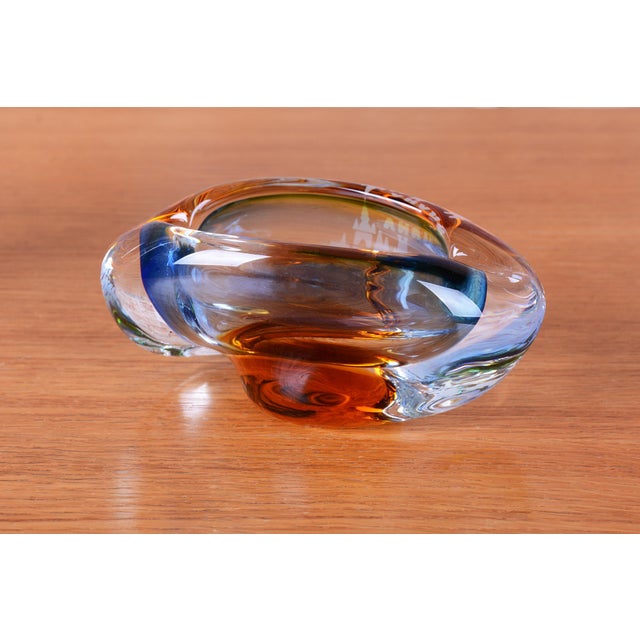 Mid-Century Modern Vase with Ashtray by Josef Rozínek for Novy Bor Glassworks, Czech, 1950s, Set of 2 For Sale - Image 10 of 13