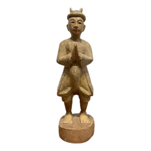 Antique Hand-Carved Wooden Figurine