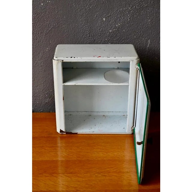 Silver Metal Medicine Cabinet, France, 1940s For Sale - Image 8 of 10