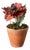 Vintage Potted Tole Red Poppy Flower / Floral Arrangement by Artist Helen Hornberger in an Antique Terracotta Pot For Sale