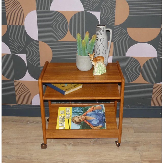 Attractive and practical Sturdy little bar or magazine cart, 3 tiers Fine multifunctional piece of furniture by Union,...