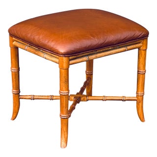 Ethan Allen Faux Bamboo Bench For Sale