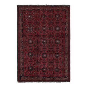 Rare Vintage Rug From Khal Mohammadi in Red & Blue Geometric Patterns