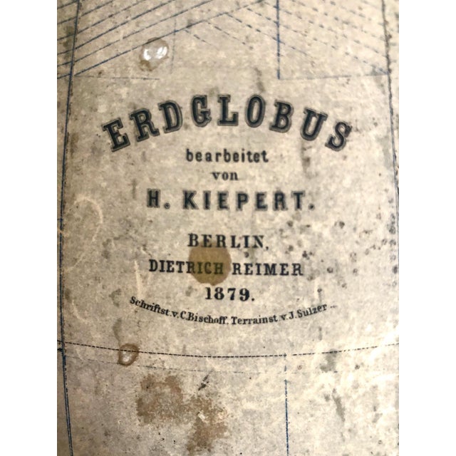 On offer is a rare 19th-century German antique terrestrial globe produced by one of Germany's most prestigious...