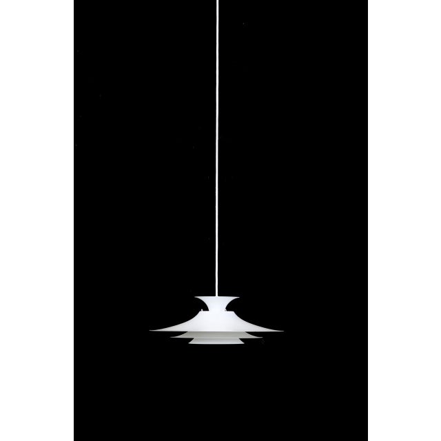 Metal Danish Modern Multilayer Pendant Lamp by Form-Light, 1970s For Sale - Image 7 of 13
