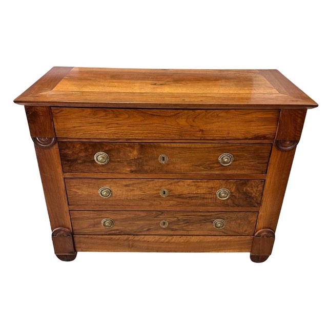 Walnut Bureau Chest, Directoire, circa 1800 – France A spectacular Directoire-style walnut bureau chest, circa 1800. It is...