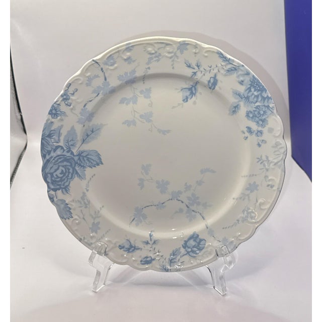 Pottery Barn Blue and White Scalloped Plates - New With Tags, S/4 For Sale - Image 4 of 11
