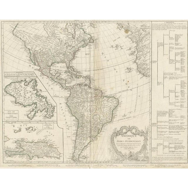 Antique Map of the Americas and West Indies by Robert De Vaugondy, 1778 For Sale - Image 10 of 10