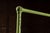 Vintage Industrial Rolling Cast Iron Pipe-Frame Garment Rack in Green For Sale - Image 4 of 9