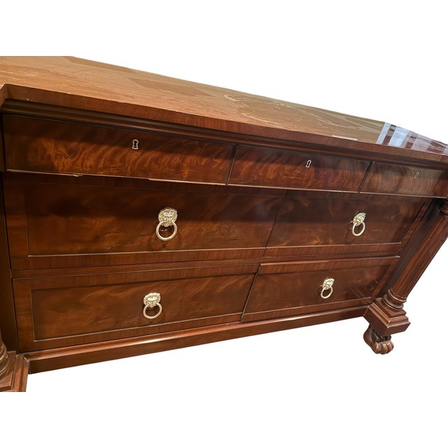 Henredon Ralph Lauren by Henredon, Regency-Style Chest/ Dresser/ Side Board, Vintage Shiny Mahogany, For Sale - Image 4 of 12